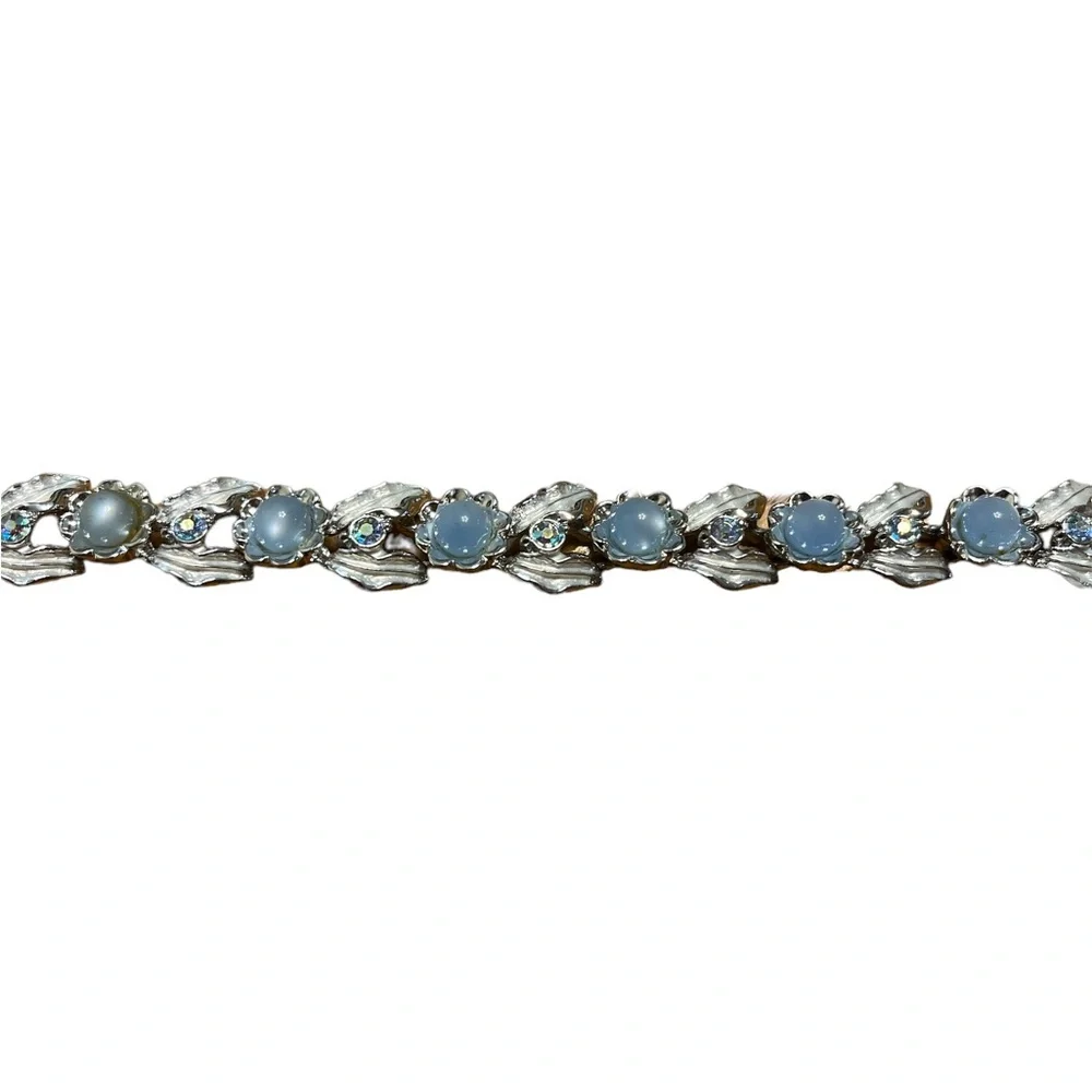 Vintage Judy Lee Silver Toned Floral Bracelet - Picture 2 of 3